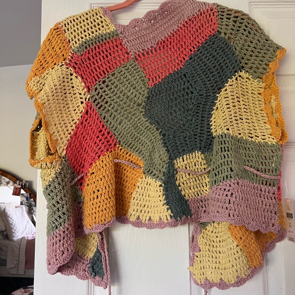 Anthropologie crocheted vest